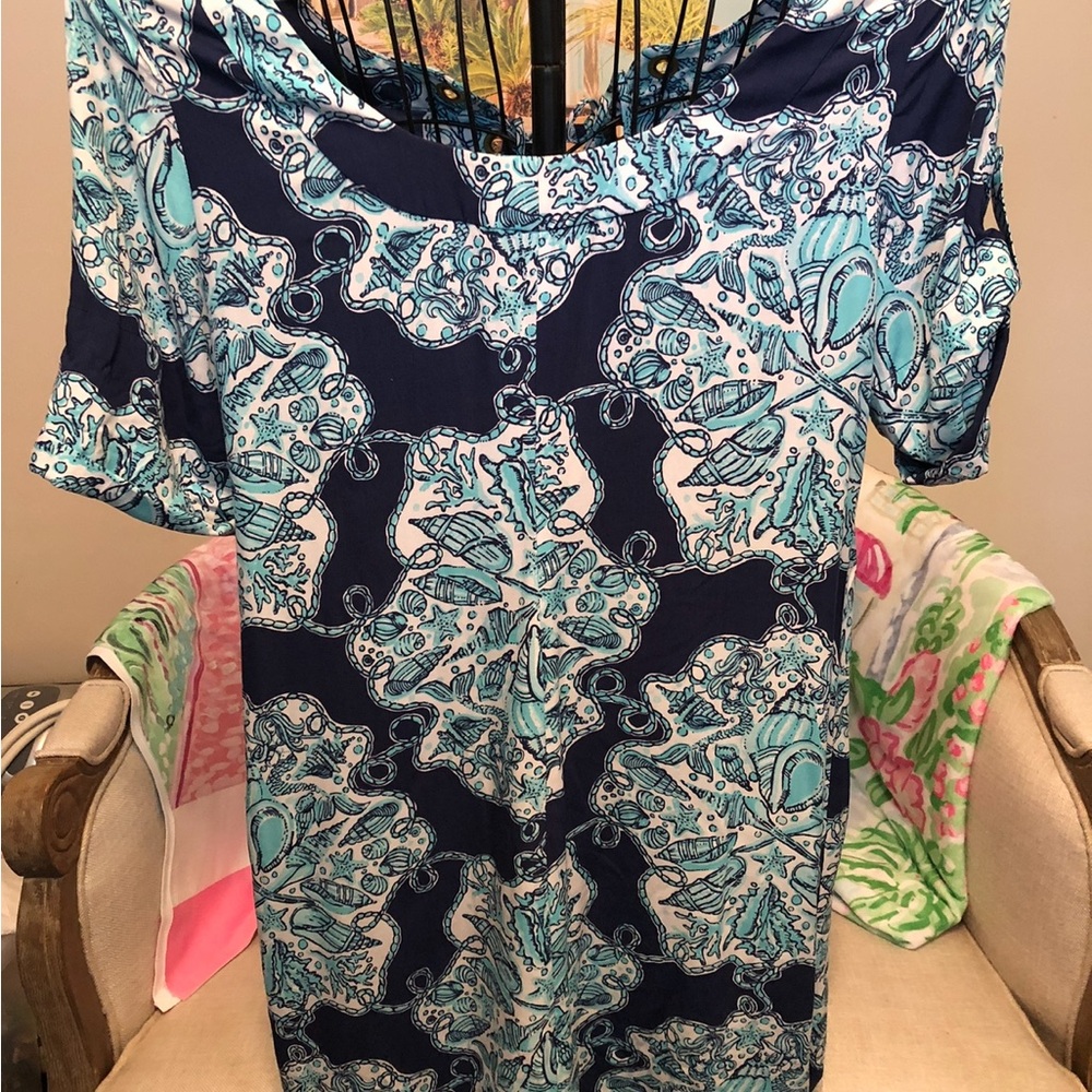 Lilly Pulitzer Navy and Aqua Dress